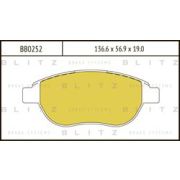 Колодки тормозные дисковые ПЕРЕД. BLITZ BB0252