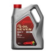 Моторное масло 5W40 RED 7 SN (4л) S-OIL E107649