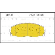 Колодки тормозные перед. BLITZ BB0582